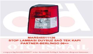 STOP LAMBASI SAG PARTNER BERLINGO BAGAJ KAPI TEK KAPI DUYSUZ (03 08) ORTA SEFFAF - MARS 511126