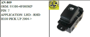 Unıversal Cam Anahtarı>hyundai Era - H 100 - Kio Rio Sağ Tekli 2004--->   >>93580-4f000mp - Mcar-An809