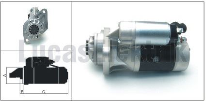 MARS MOTORU 24V 4,0KW 11 DIS HITACHI TIP ISUZU 4HK1 NQR70 NQR86 TURKUAZ OTOBUS - LUCAS LES0324