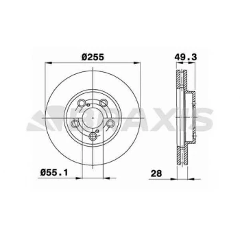 Toyota On Fren Aynası (havalı) Toyota Carına Corona 2,0 St 191 92-97 (255x5) - Braxıs Ae0686