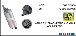 Unıversal Yakıt Pompası Opel Astra F,astra G,vectra A-B 3 Bar 100l/h Filtreli - Achr-60207966