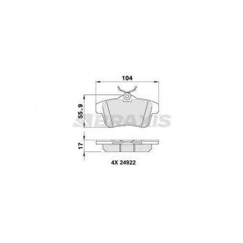 ARKA FREN BALATASI P308 RCZ C4 II DS4 P3008 P5008 P508 1.6GTI / 1.6HDI / 2.0HDI 07 / 10> - BRAXIS AA0106