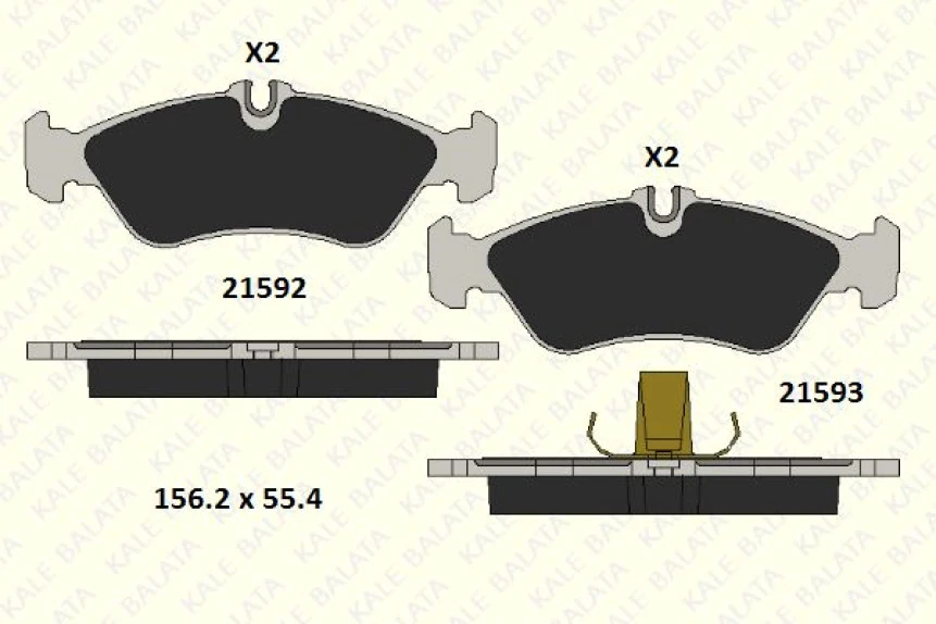 Mercedes Fren Balatası Arka Sprinter 96>06 Lt 28 35 46 96> - Kale B 21592 188 05 Ans