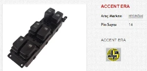 Unıversal Cam Anahtarı>hyundai Accent Era Sol Dörtlü - Mcar-An816