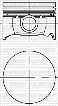 Ford Motor Piston Segman (80,60mm) / (std) Mondeo Zh 1,8 16v Zetec 103ps / 113ps 95 /> - Yenmak 31-04032-000
