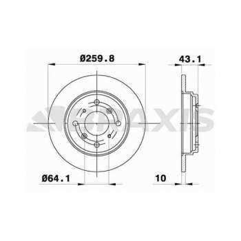 ARKA FREN DISK AYNASI HONDA ACCORD PRELUDE 2.2I - BRAXIS AE0744