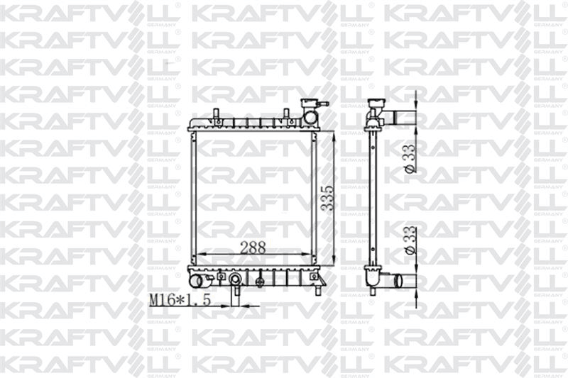 Hyundaı Motor Su Radyatoru Hyundaı Accent 1,3 1,5 00 05 Manuel (335*288*16) Brazıng (mt) - Kraftvoll 08040037