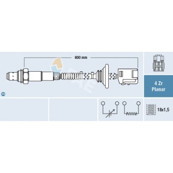 OKSIJEN SENSORU TOYOTA COROLLA 1.6 1.8 VVT I 2002-2006 AVENSIS 1.6 VVT I 2003-2008 (T25) / (ZZ123) / - FAE 77521