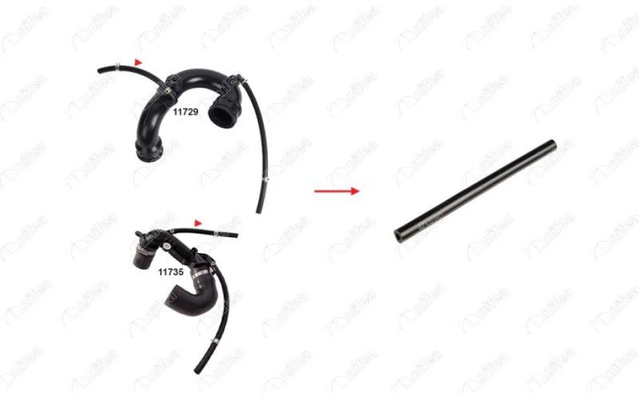 Renault Turbo Borusu Hortumu Clio II Kangoo 98> Logan 04> 1.5 DCI 5mm X 11mm =15cm - Nifea 11366