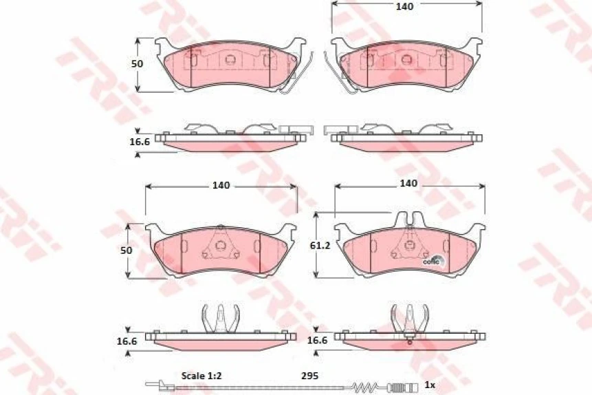 Mercedes Fren Balatası Arka ML-Class W163 98>05 - Trw Gdb1456