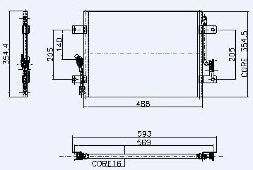 Fiat Klima Radyatoru  Palıo 1.2 (1 Sira Ab) - Kale 010abc010