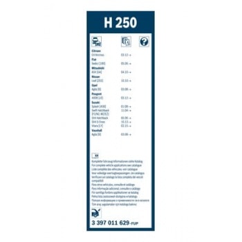 SILECEK SUPURGESI ARKA CAM PLASTIK [250 MM] - BOSCH 3397011629