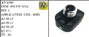 AYNA KUMANDA ANAHTARI>AUDİ A3 - A6 - A8 - Q7 - TT - S6     >>4F0959565A - MCAR-AN1545