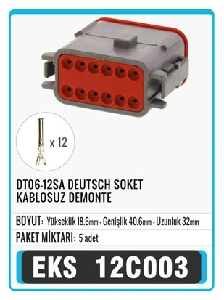 Unıversal Soket>dt06-12sa Deutsch Kablosuz Demonte S9008 - Eks-12c003