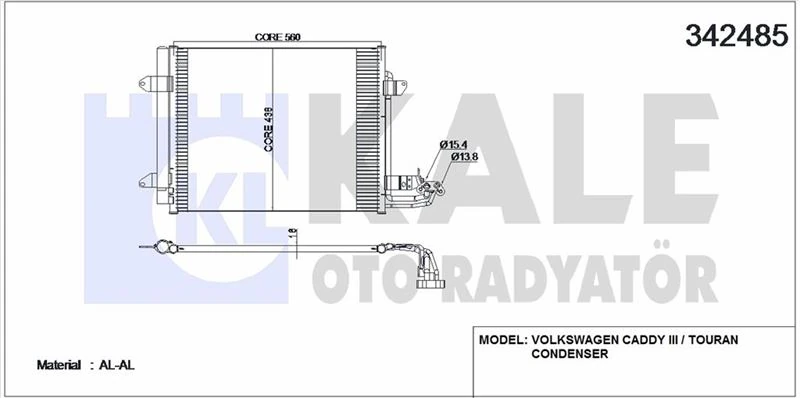 Vw Klima Radyatörü - 8fc 351 301-051 (kurutuculu) - Kal 342485