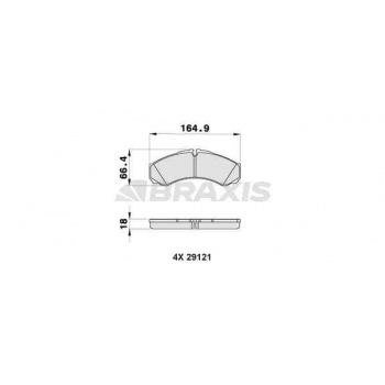 ON FREN DISK BALATASI DAILY II III 99>06 (18MM) - BRAXIS AA0195