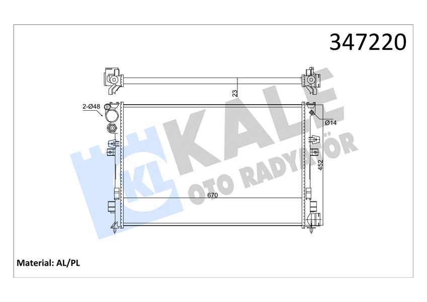 MOTOR RADYATORU P806 1,8I / 2,0I 8V / 2,0I 16V - KALE 347220