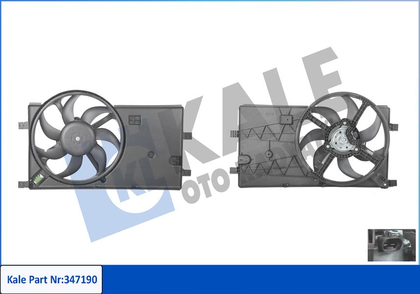 FAN MOTORU NEMO BIPPER 1,4HDI NEMO BIPPER 1,3HDI FIORINO 1,3JTD 75BG EURO5 KLIMALI - KALE 347190