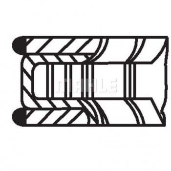 MOTOR SEGMAN C14NZ X14SZ X14XE XEL CORSA B ASTRA F 1.4 8V 1.4 16V 77.60MM STD (1.5x1.5x3.0) - AKD 222-3526-00