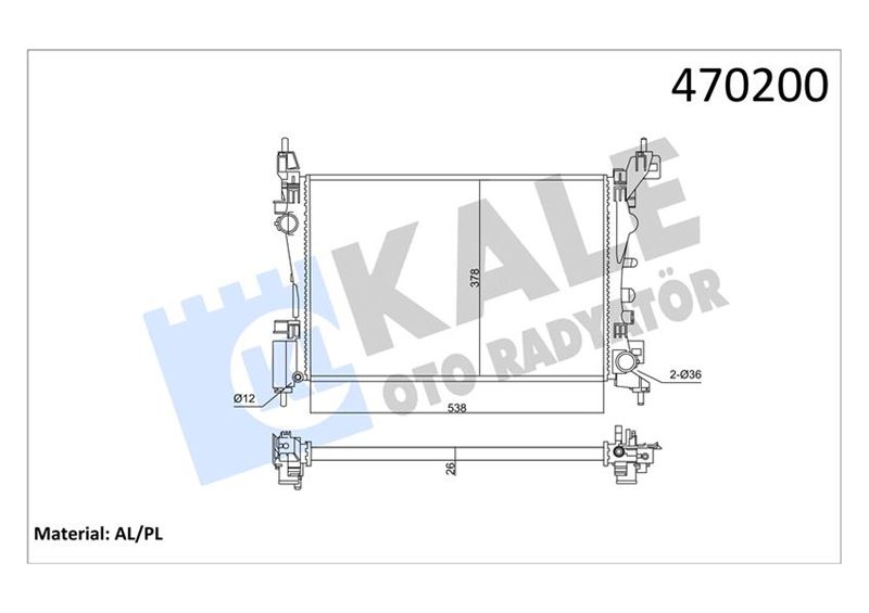 MOTOR SU RADYATORU CORSA D A12XER A14XER - KALE 2501082AL