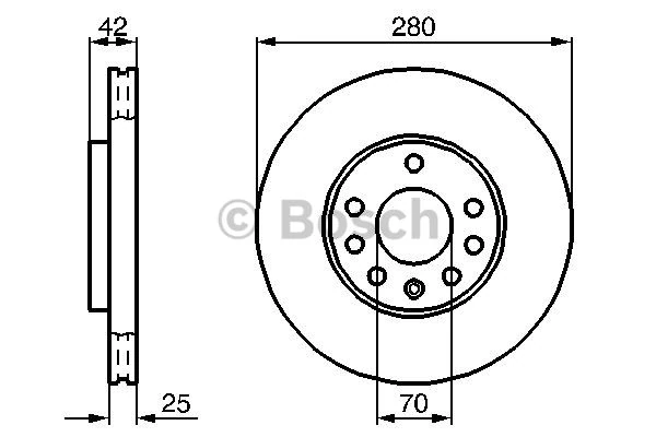 Opel On Fren Disk Aynası 5 Bijon Astra G Astra H Corsa C Meriva A - Bosch 0986478883