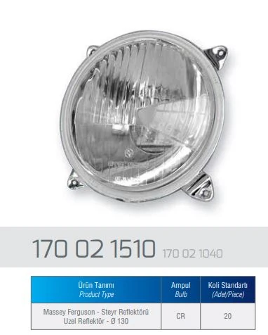 Massey Ferguson Traktor Far Reflektoru Mf Steyr - Aygersan 170.02.1510