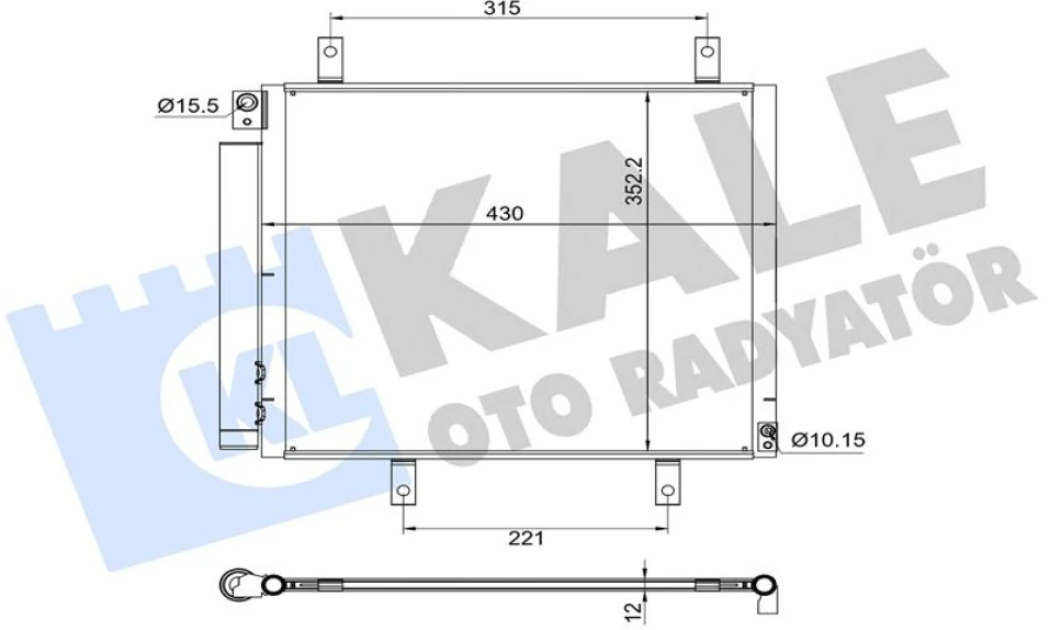 Suzukı Klima Radyatoru (kurutuculu) Suzukı Jimny 4x4 (a6g) 1.5 18> 430x352x12 - Kale 382625
