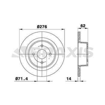 ARKA FREN DISK AYNASI C5 C5 II 2.2HDI 2.0HDI 1.8 16V 3.0 V6 2.0 16V HPI 2.0 16V 01> - BRAXIS AE0196