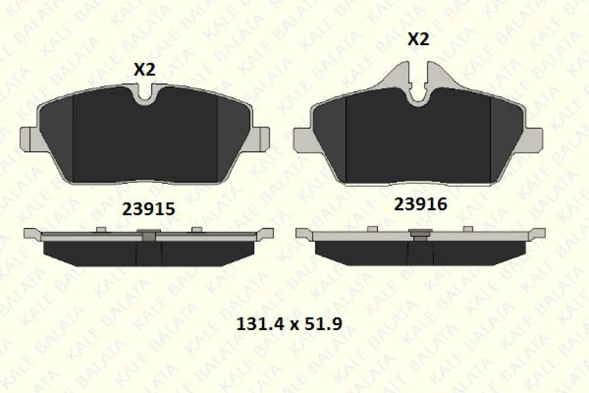 Bmw Fren Balatası On Bmw E87 F45 Mini R55 R56 R57 R58 F54 04> - Kale B 23915 178 15 Msh