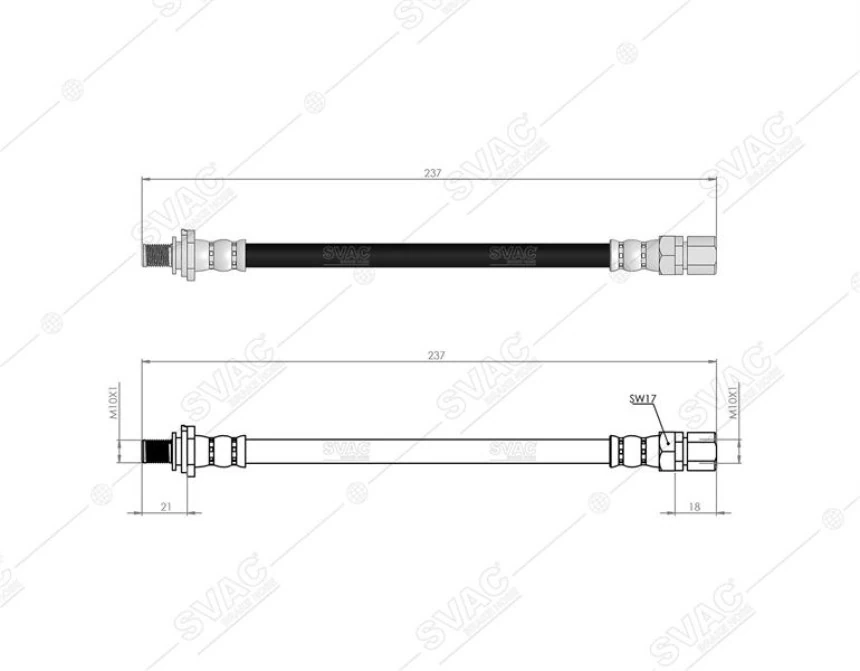 Opel Arka Fren Hortumu Astra F 91 98 - Svac 30-0116