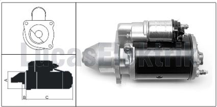 MARS MOTORU 12V 2,8KW 10 DIS M127 BMC FATIH KAMYON - LUCAS 27564