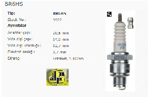 Unıversal Buji-Honda- Yamaha 4hp Dört Zamanlı Buji - Ngk-Br6hs
