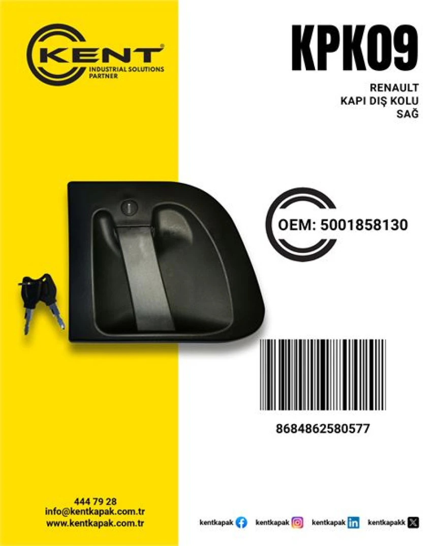 Renault Truck Kapı Kolu Dis Sag Renault Truck Premium - Kent Kpk-09