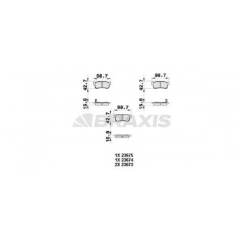 ARKA FREN BALATASI SSANGYONG ACTYON 2.0 2.3 2.7 2005-> DAEWOO MUSSO - REXTON - BRAXIS AB0359