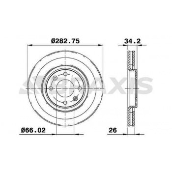 ON FREN (DISKI) AYNASI HAVALI C2 C3 C4 C4 C5 XSARA II XSARA PICASSO PARTNER II P206 P207 P307 PARTNE - BRAXIS AE0008
