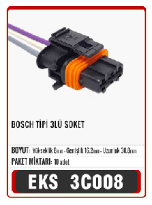 SOKET>BOSCH TİPİ  3 LÜ   S3011 - EKS-3C008