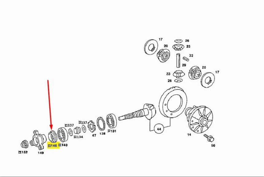 Mercedes Yag Kecesi (diferansıyel) 190 W201 85>93 W202 93>00 W210 95>99 W124 85>93 - Skt 046228-P