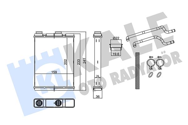 KALORIFER RADYATORU NISSAN QASHQAI 2013-> J11 KASA (202X159X26) - KALE 359125