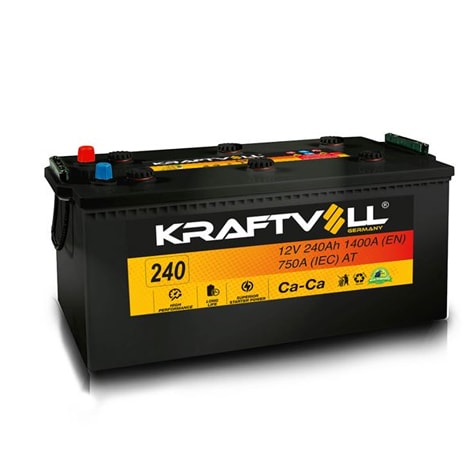 AKU 12V 240 AH C (518×279×240) - KRAFTVOLL 18020009