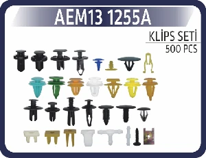 Unıversal Klips Set Karışık (500 Adet) - Aem-131255a