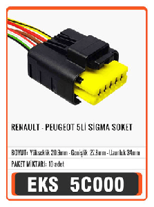 SOKET>RENAULT / PEUGEOT  5 Lİ SİCMA   S5001 - EKS-5C000