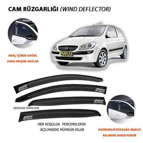 CAM RUZGARLIGI MUGEN TIP 4 PARCA HYUNDAI GETZ DYNAMIC 2002-2011 - PERFLEX PD4-HY09