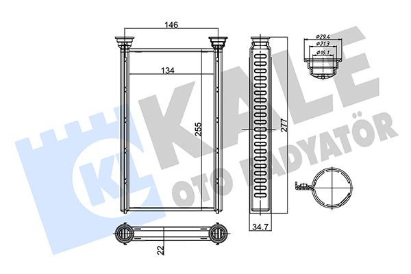 KALORIFER RADYATORU BMW B47 N47 F20 F30 F32 F33 F36 F34 F21 F22 F23 - KALE 356130