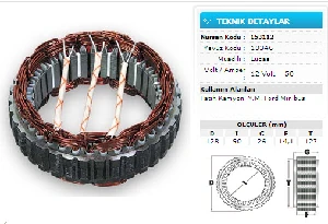 Unıversal Statör-Lucas 12v Fatih - Nursan-N153112
