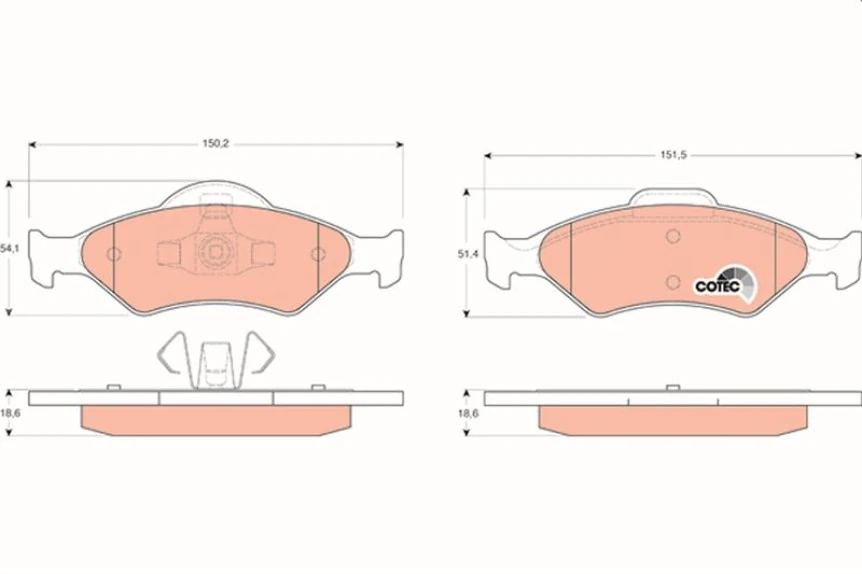 Ford On Fren Balata Fiesta IV 1,25,1,3 / 1,4 95>02 Ford Ka 96>08 Mazda 121 III 1,25 / 1,3 96>03 Abssız - Trw Gdb1418