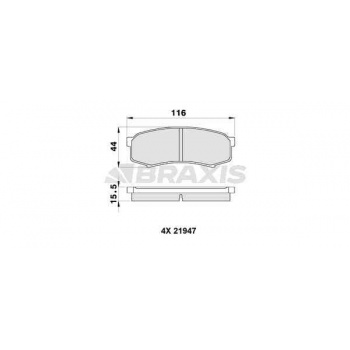 FREN BALATASI ARKA LANDCRUISER 2.7 3.4 4.0 97-> LEXUS GX 470 01-> - BRAXIS AA0197