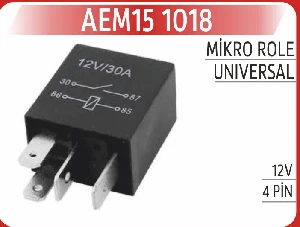 Unıversal Mikro Role 12v 4pin - Aem-151018