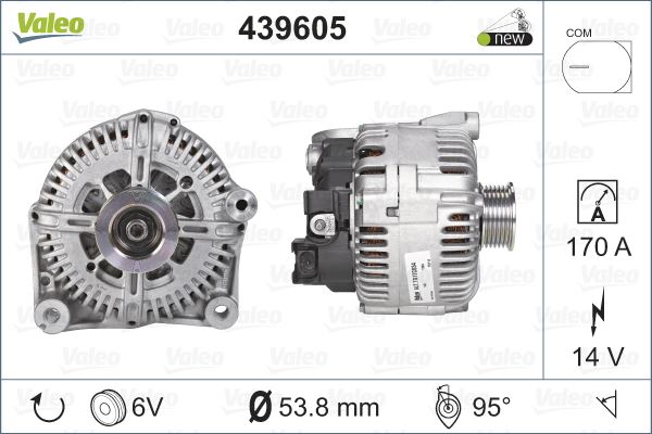 ALTERNATOR SARJ DINAMOSU BMW  X5 E70  X6 E71 M57 N57 12V 170A - VALEO 439605