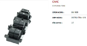 Unıversal CIVIC 16-21 Sol Dörtlü Cam Anahtarı - Mcar-An908