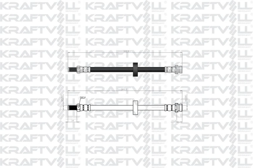 Ford Arka Fren Hortumu (sag / Sol) Mondeo III (00-07) - Kraftvoll 07080170